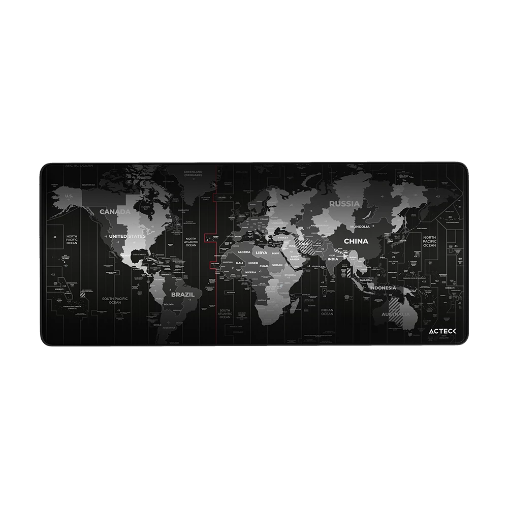 Mouse Pad Acteck Vibe Flow World MT494W, Tela Y Goma, Negro