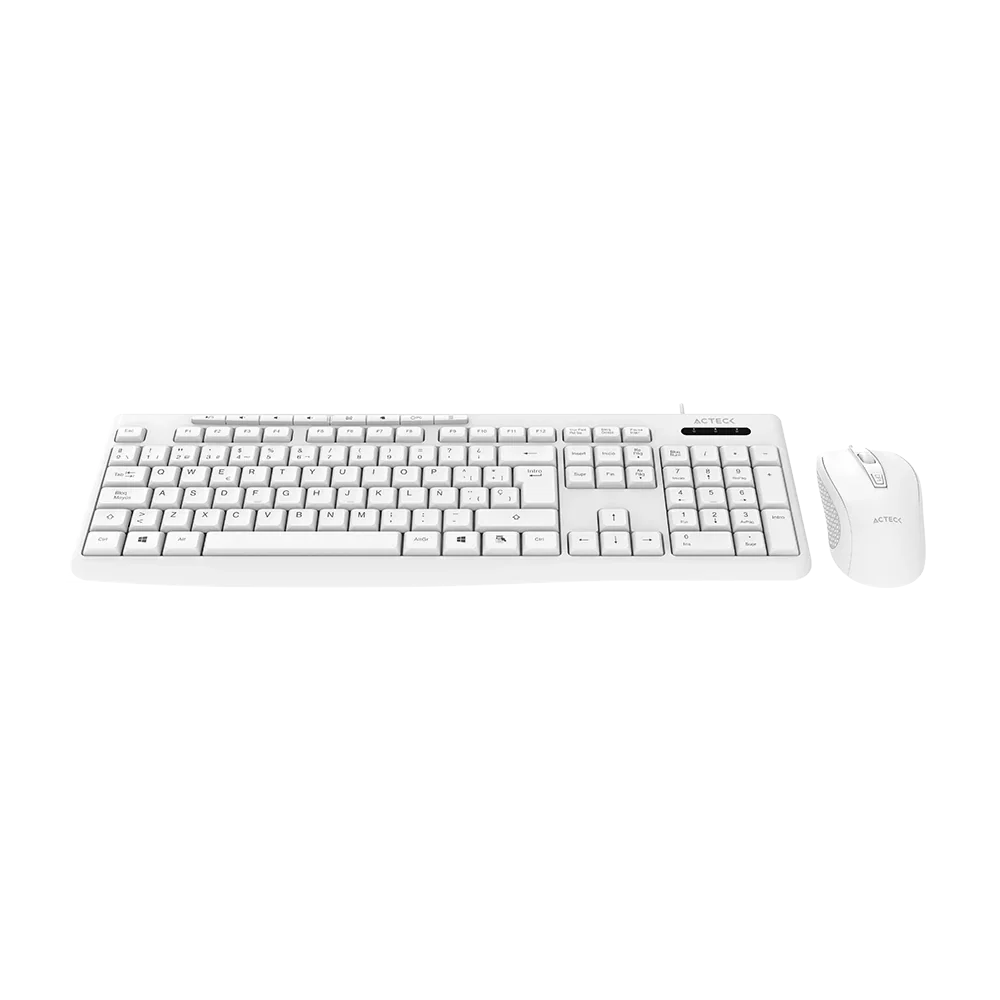 Kit Teclado Y Mouse Alámbrico Acteck Creator Prime MK455 Alámbrico | Blanco