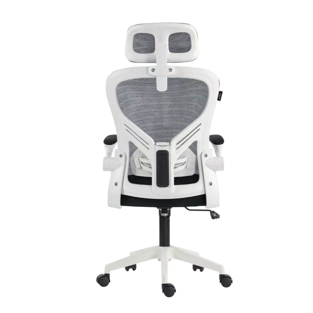 Acteck Silla Ejecutiva Flux Base EC343HR, Blanco/Negro.