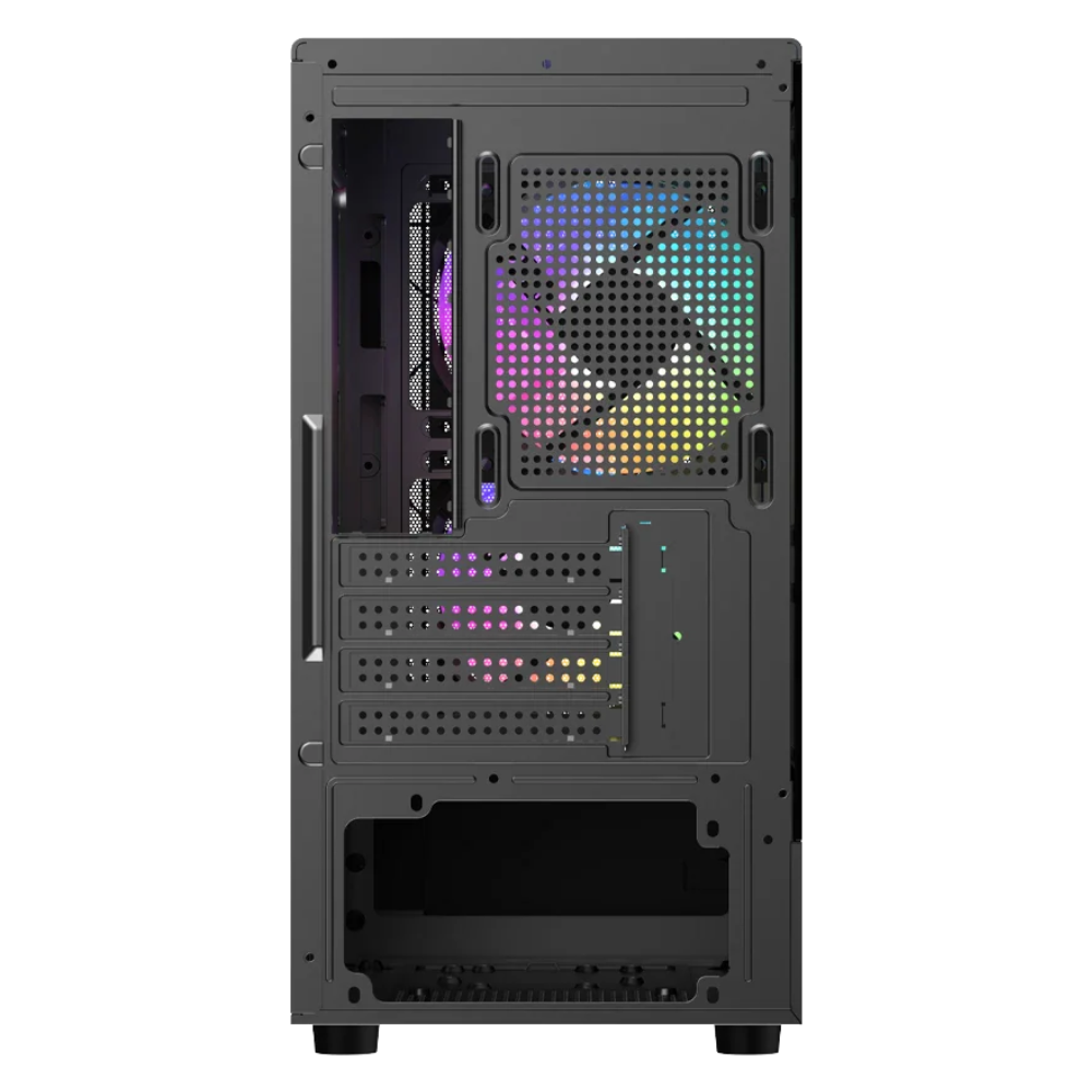 Gabinete Acteck Zyron GC606, Micro-ATX, Incluye 3 ventiladores 120 mm, Negro