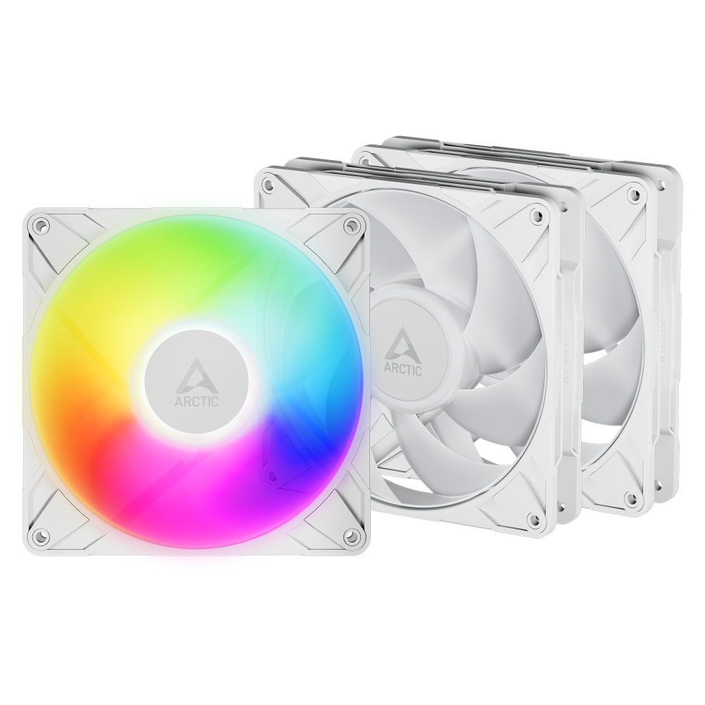 Kit de Ventiladores Arctic Cooling P14 PRO A-RGB, 3x140mm, 2500RPM, Blanco