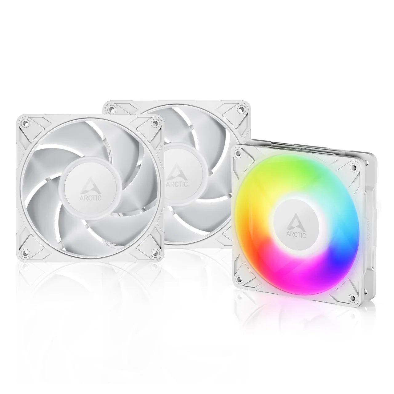 Kit de 3 ventiladores Arctic P12 Pro A-Rgb, Blanco.