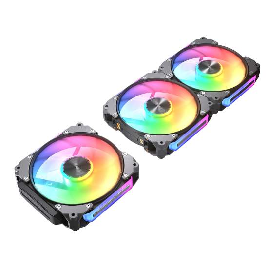 Kit De Ventiladores Cougar Apolar 120 RGB - Negro
