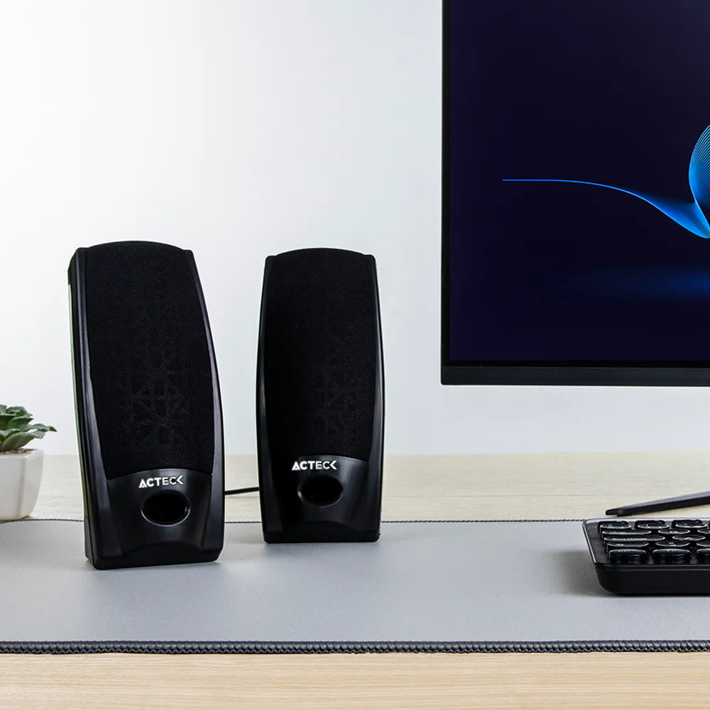 Bocinas Acteck AX 2500 Alámbricas 240W 2.0 Negras 3.5mm