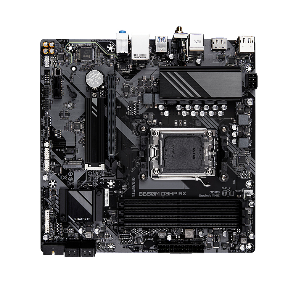 Tarjeta Madre Gigabyte B650M D3HP AX, 4*DDR5 5200Mhz, Micro Atx