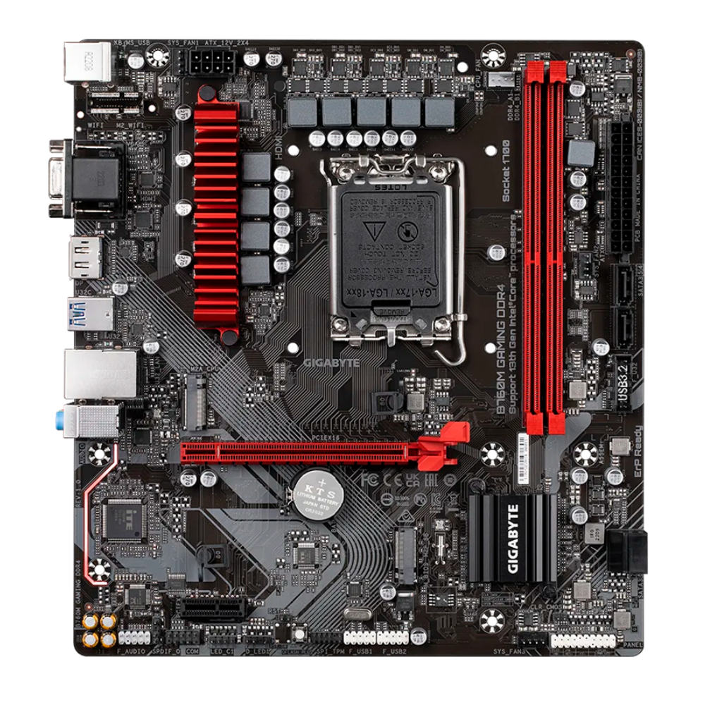 Tarjeta Madre Gigabyte B760M G P Wifi, DDR4, Socket 1700