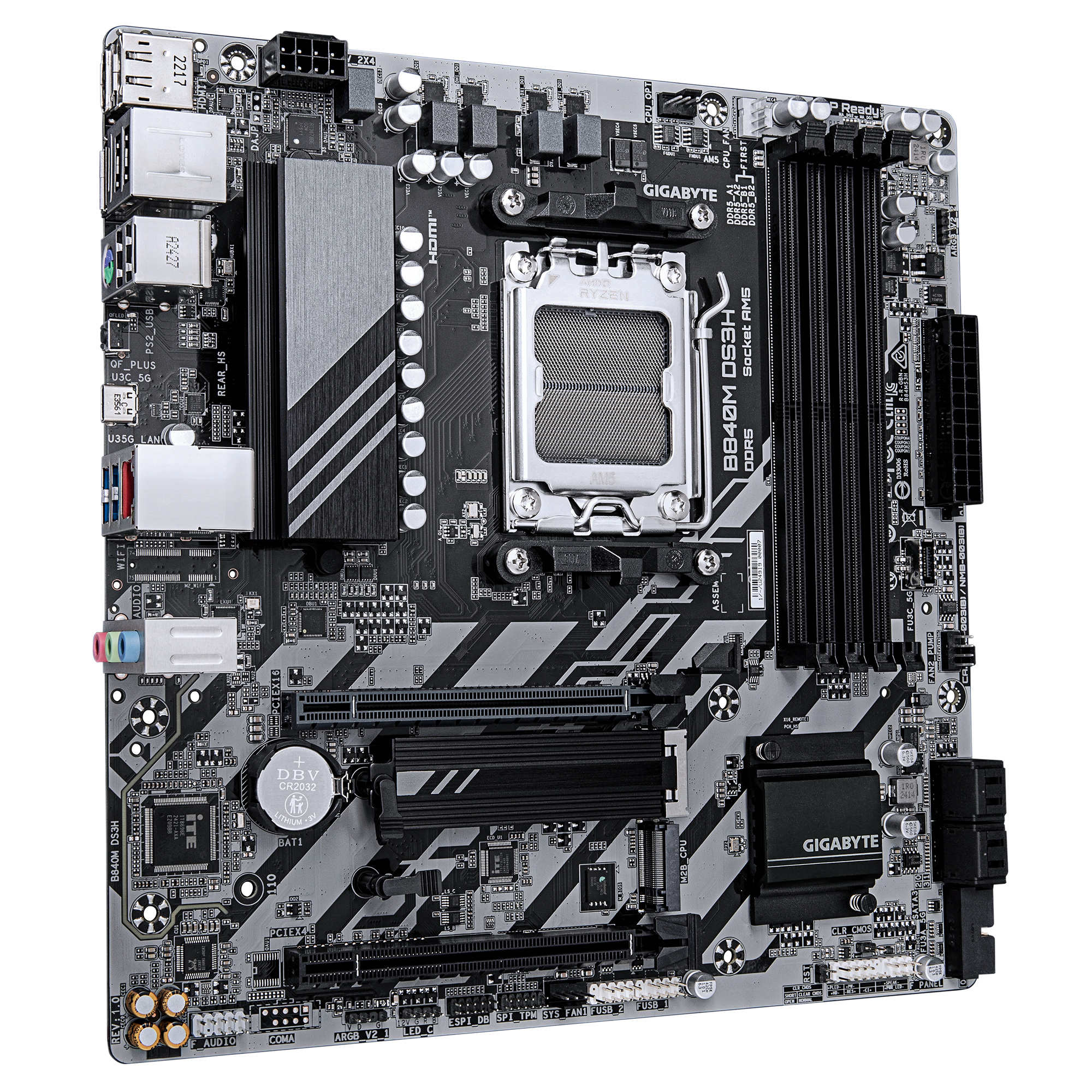 Tarjeta Madre Gigabyte B840M DS3H | Socket AM5 | Micro ATX