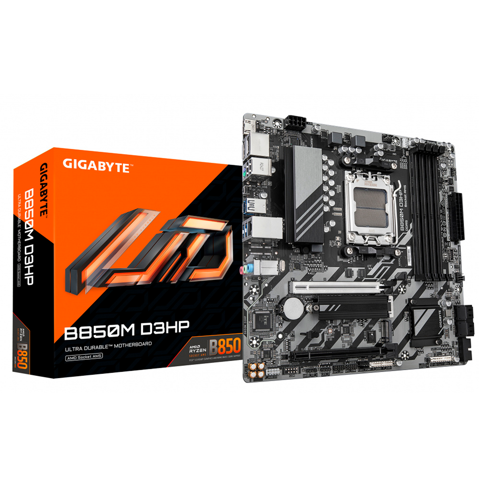 Tarjeta Madre Gigabyte B850M D3HP, Socket Am5, 5200Mhz, Micro Atx.