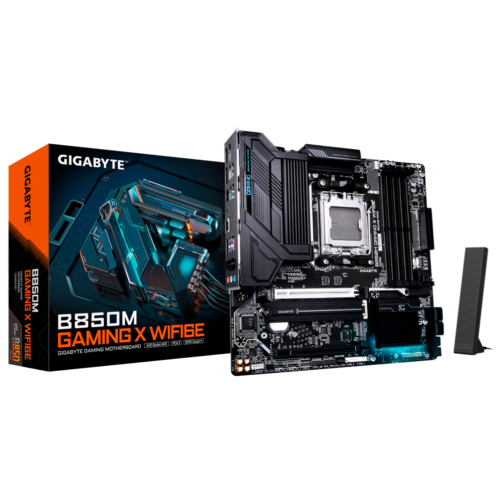 Tarjeta Madre Gigabyte B850M Gaming X WF6E, Socket AM5, 4*DDR5 5200MHz, ATX