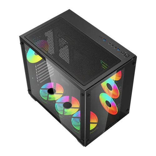 Gabinete Balam Rush Tank Pro GM930 | Micro ATX | Negro