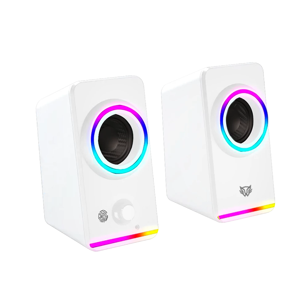 Bocinas Balam Rush Glimer Style BG565, 10W, RGB | Bluetooth, 2.0 Canales, Blanco