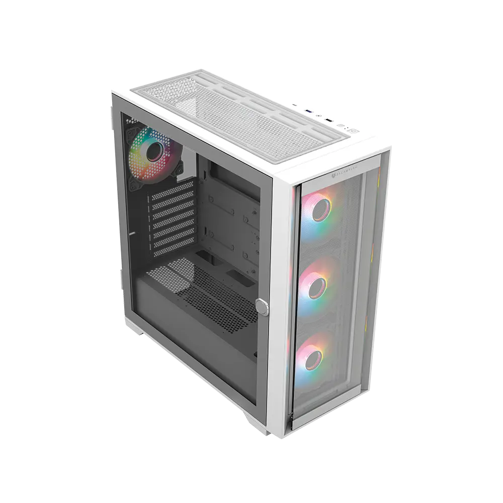 Gabinete Balam Rush Carbono Twin Mate 8000 - Micro ATX - Blanco