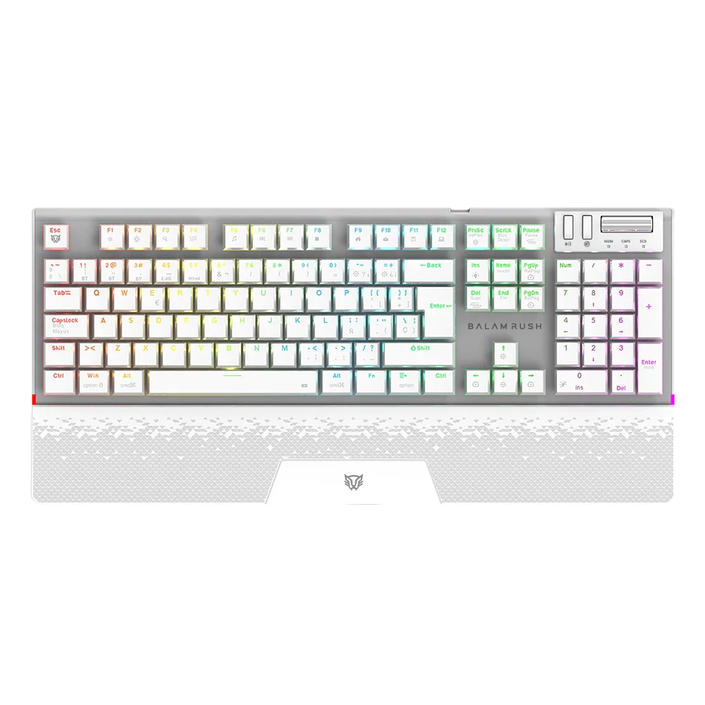 Teclado Mecánico Balam Rush Dominate Expert GK979L RGB Inalámbrico | Blanco