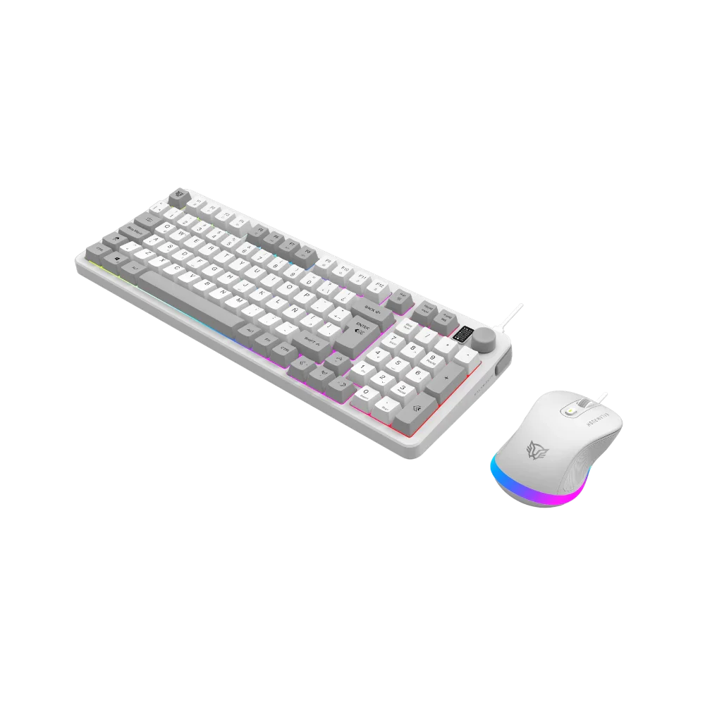 Kit Teclado Y Mouse Balam Rush Squad Conquest KG515 Alámbrico | Blanco