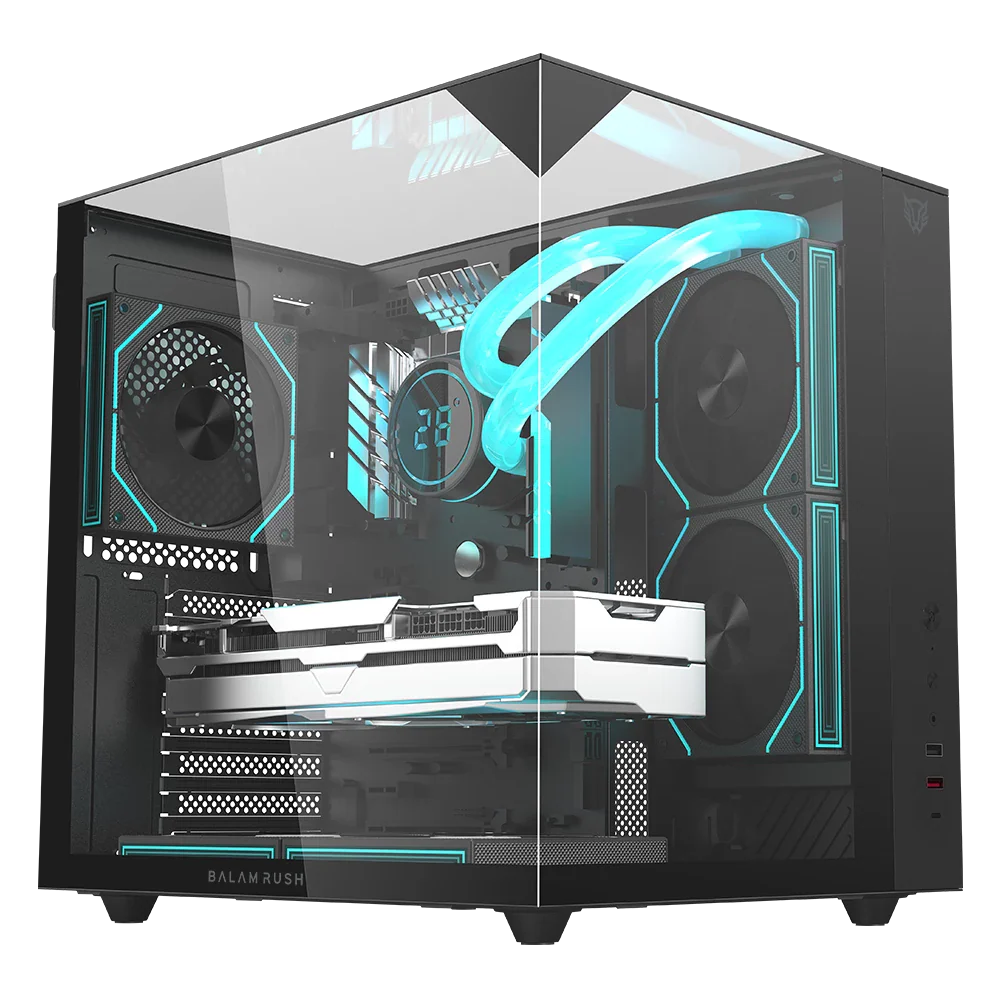 Gabinete Balam Rush Tank Majestic 6600- ATX- Negro