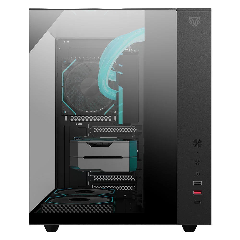 Gabinete Balam Rush Tank Majestic 6600 - ATX - Negro