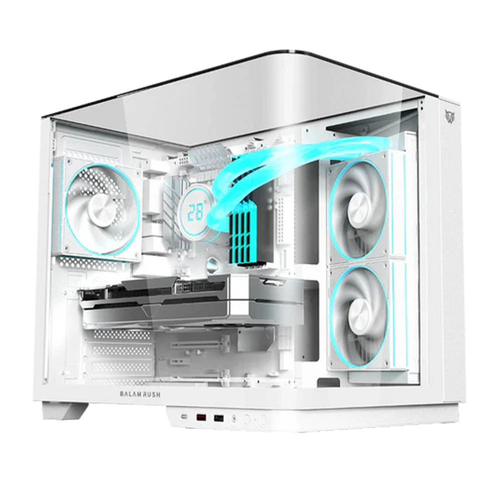 Gabinete Balam Rush Tank Expert Curve 6800, Midi Tower, Incluye 3 ventiladores.