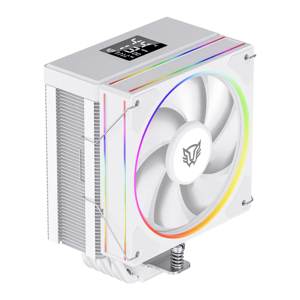 Disipador CPU Balam Rush Heliux Pro HEX65 con pantalla - 120mm - Blanco