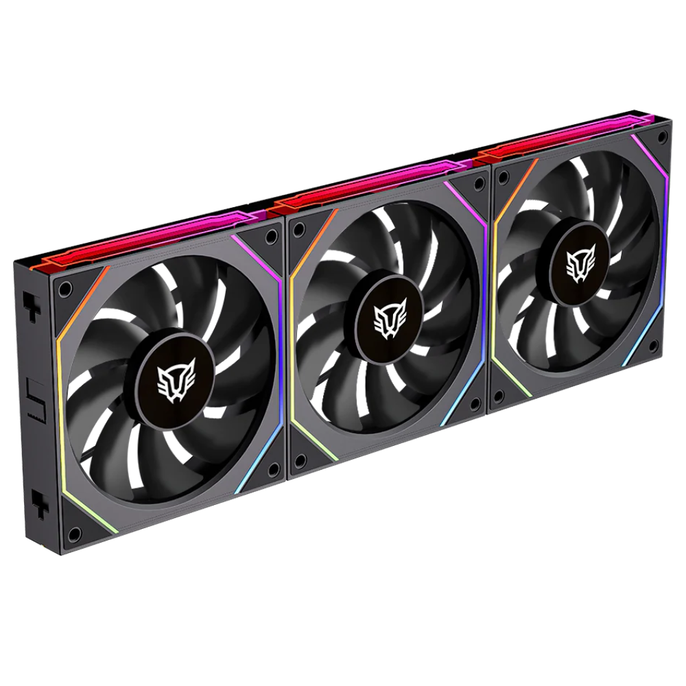 Kit de 3 Ventiladores Balam Rush Eolox Link EXL95 | RGB | 120 mm | Negro