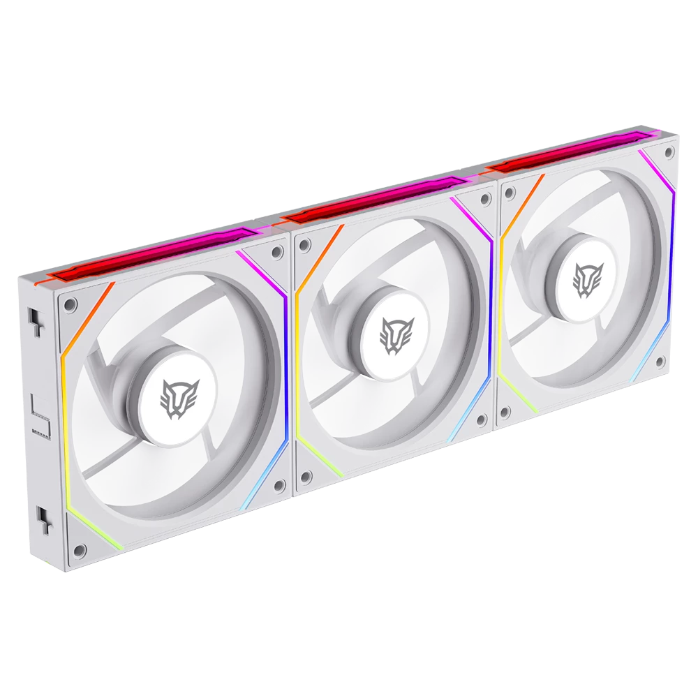 Kit 3 Ventiladores Daisy-Chain para PC | Eolox Link EXL95 | Blanco