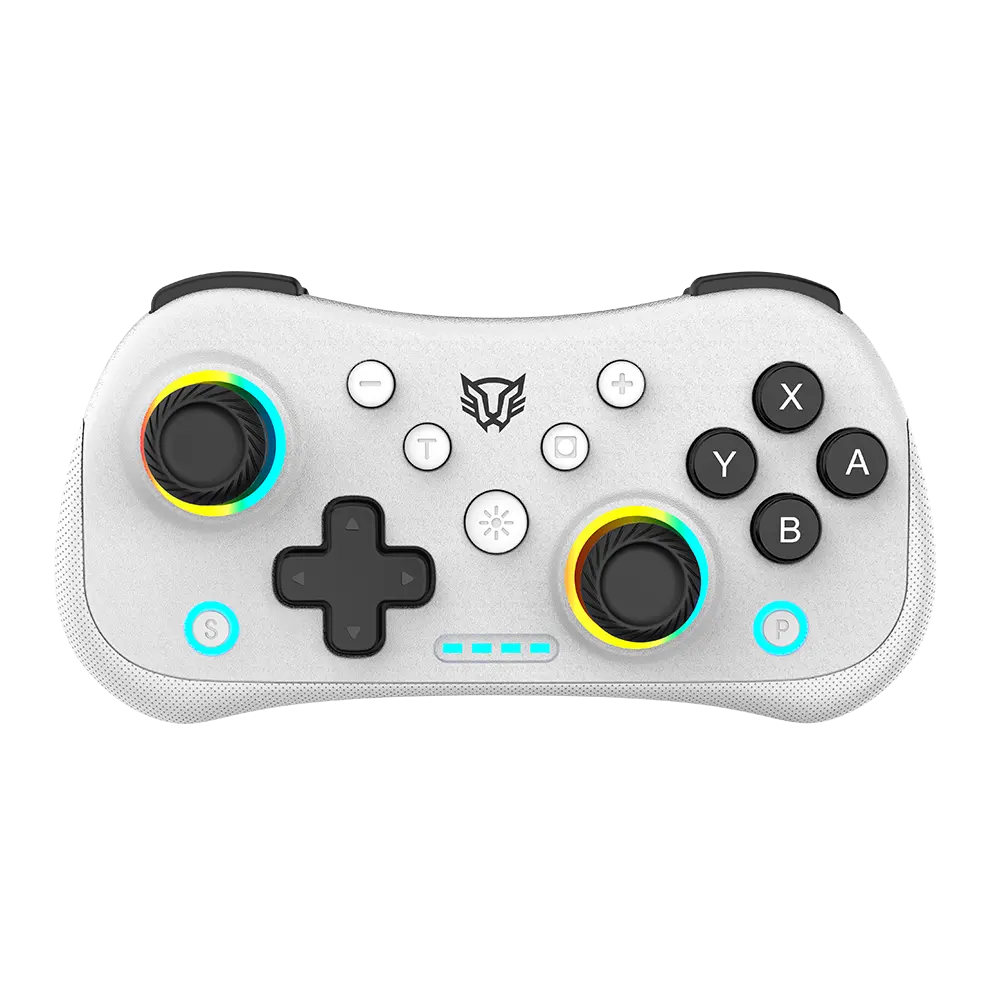 Control Balam Rush Inalambrico Kontrol Pocket G555 Funciones Turbo RGB Recargable Blanco