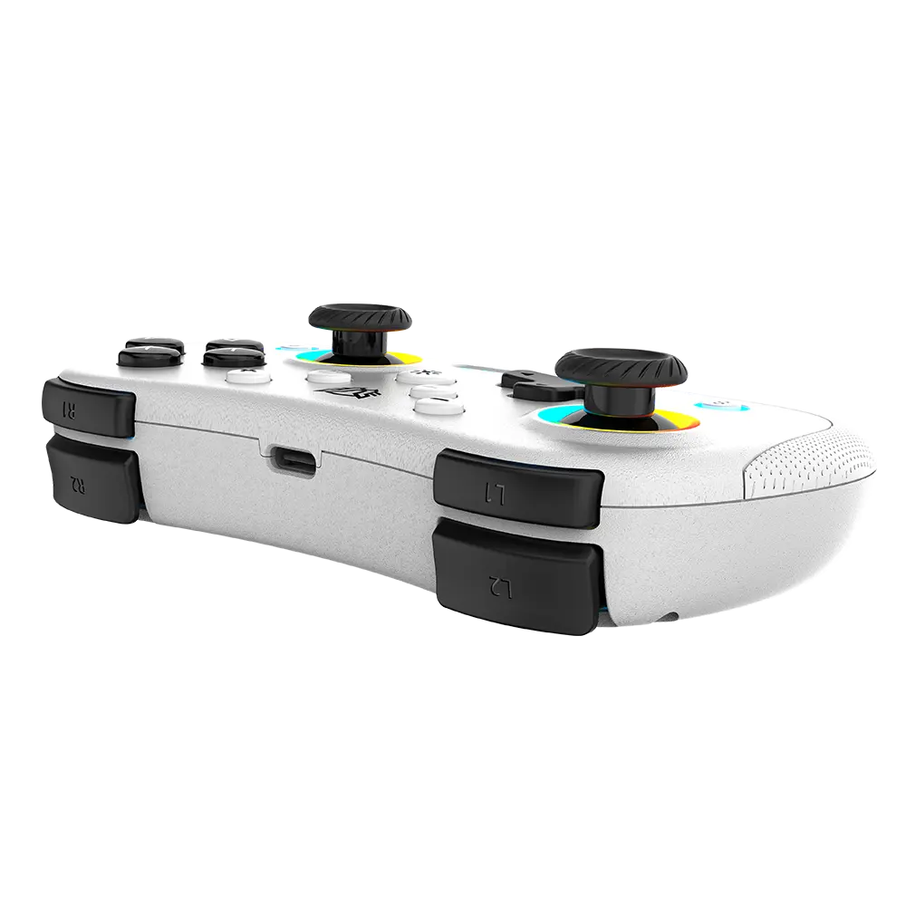Control Balam Rush Inalambrico Kontrol Pocket G555 Funciones Turbo RGB Recargable Blanco