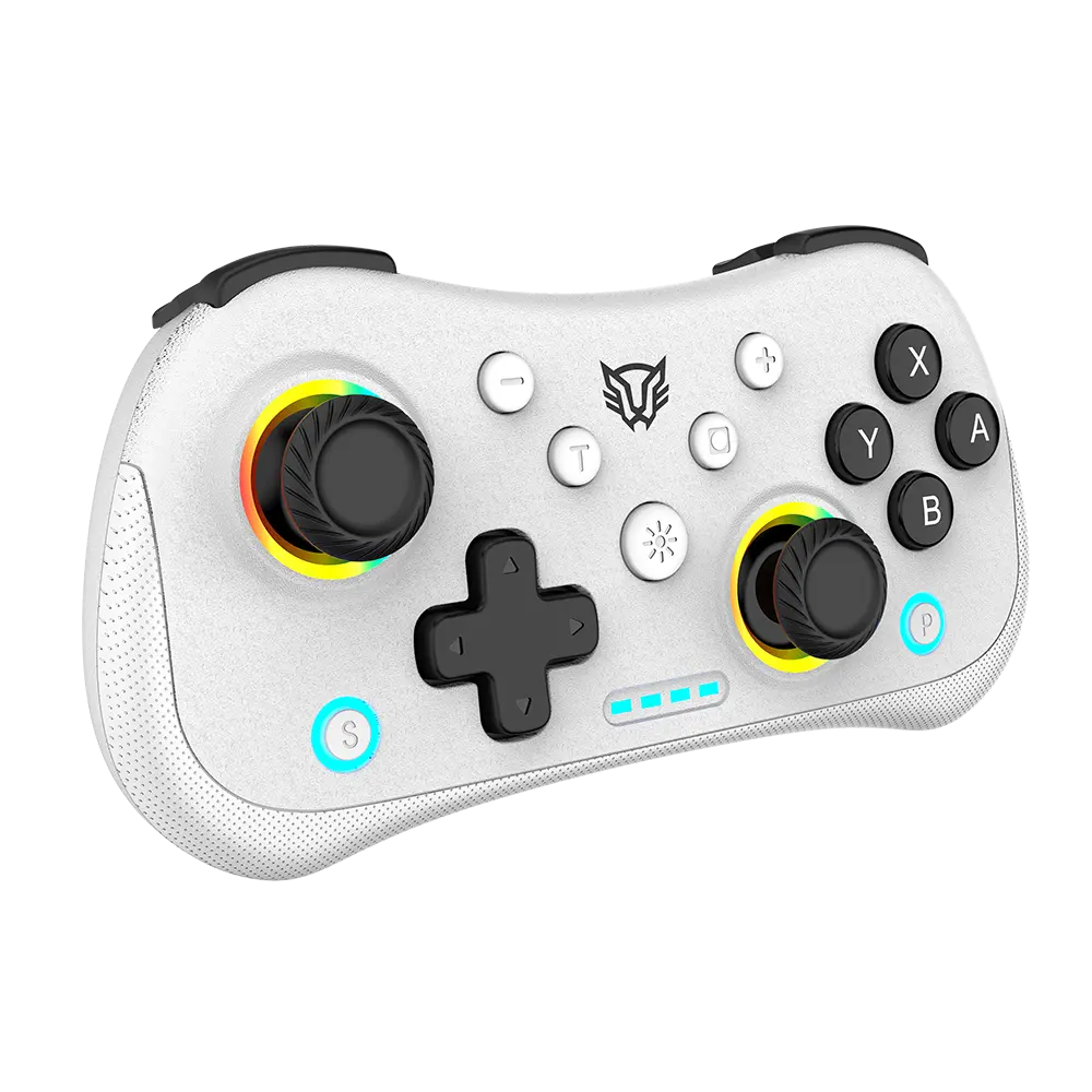 Control Balam Rush Inalambrico Kontrol Pocket G555 Funciones Turbo RGB Recargable Blanco