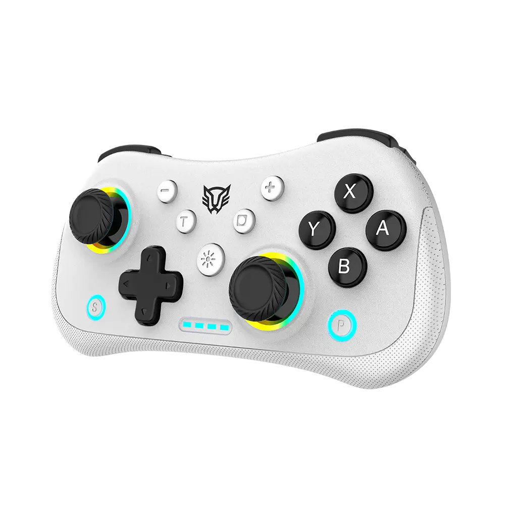 Control Balam Rush Inalambrico Kontrol Pocket G555 Funciones Turbo RGB Recargable Blanco