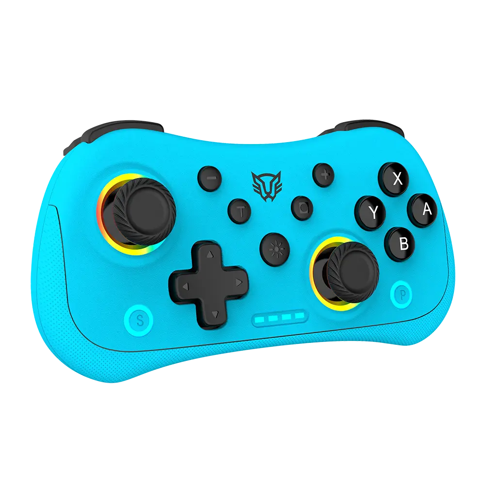 Control Balam Rush Inalambrico Kontrol Pocket G555 Funciones Turbo RGB Recargable Azul