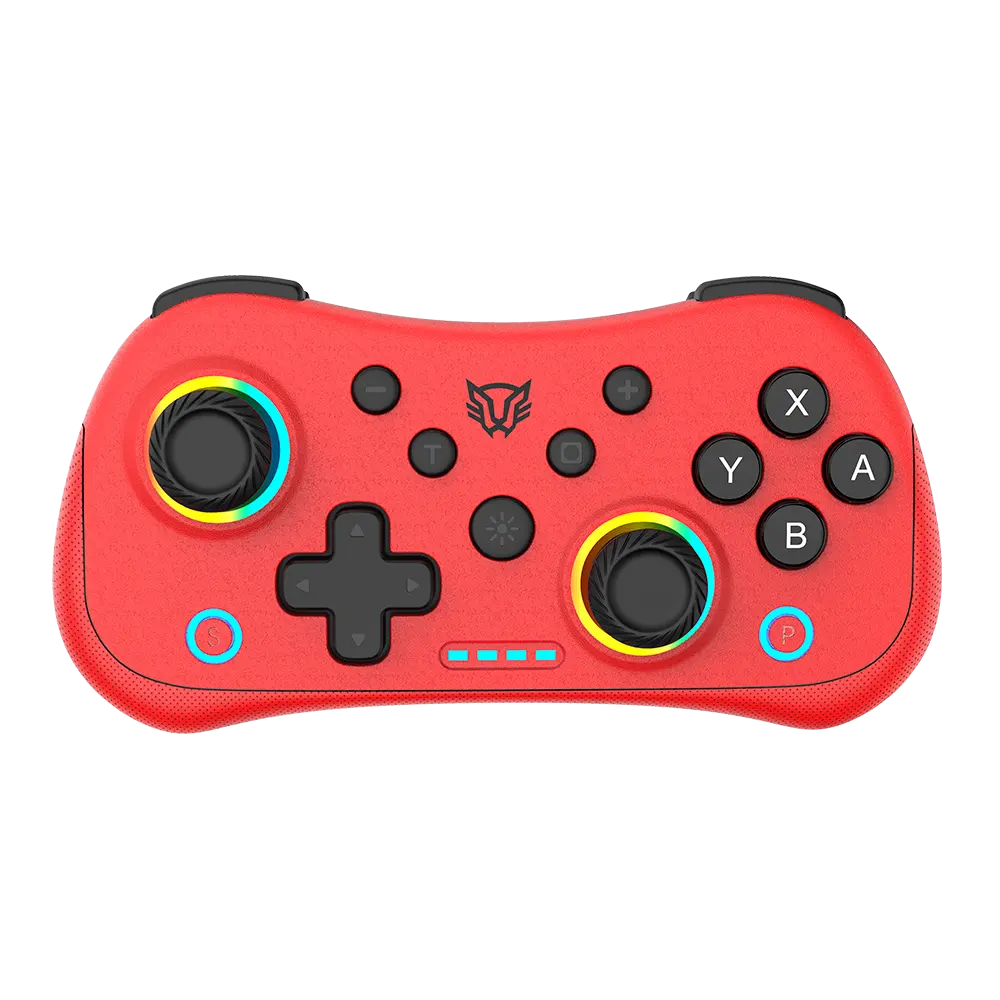 Control Balam Rush Inalambrico Kontrol Pocket G555 Funciones Turbo RGB Recargable Rojo