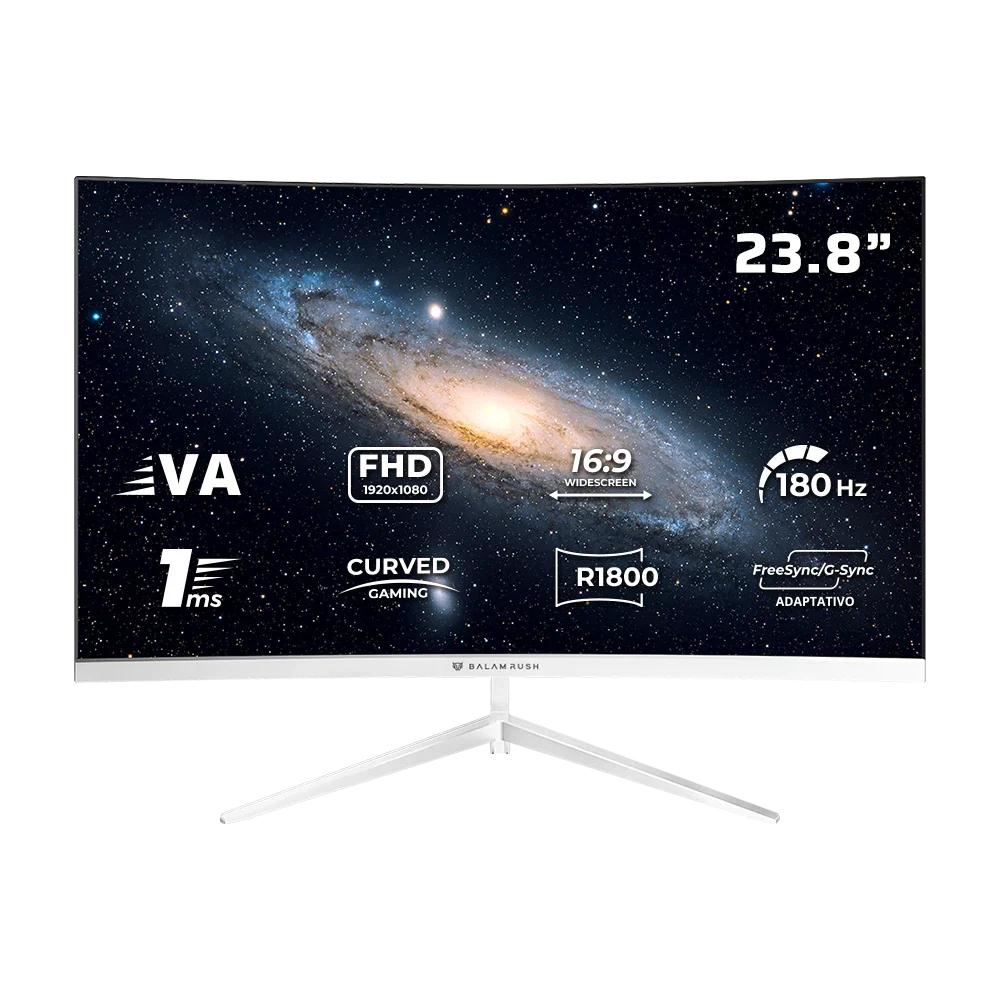 Monitor Balam Rush Curvo Andromeda MAG24Y 23.8" FullHD 180Hz 1ms Blanco