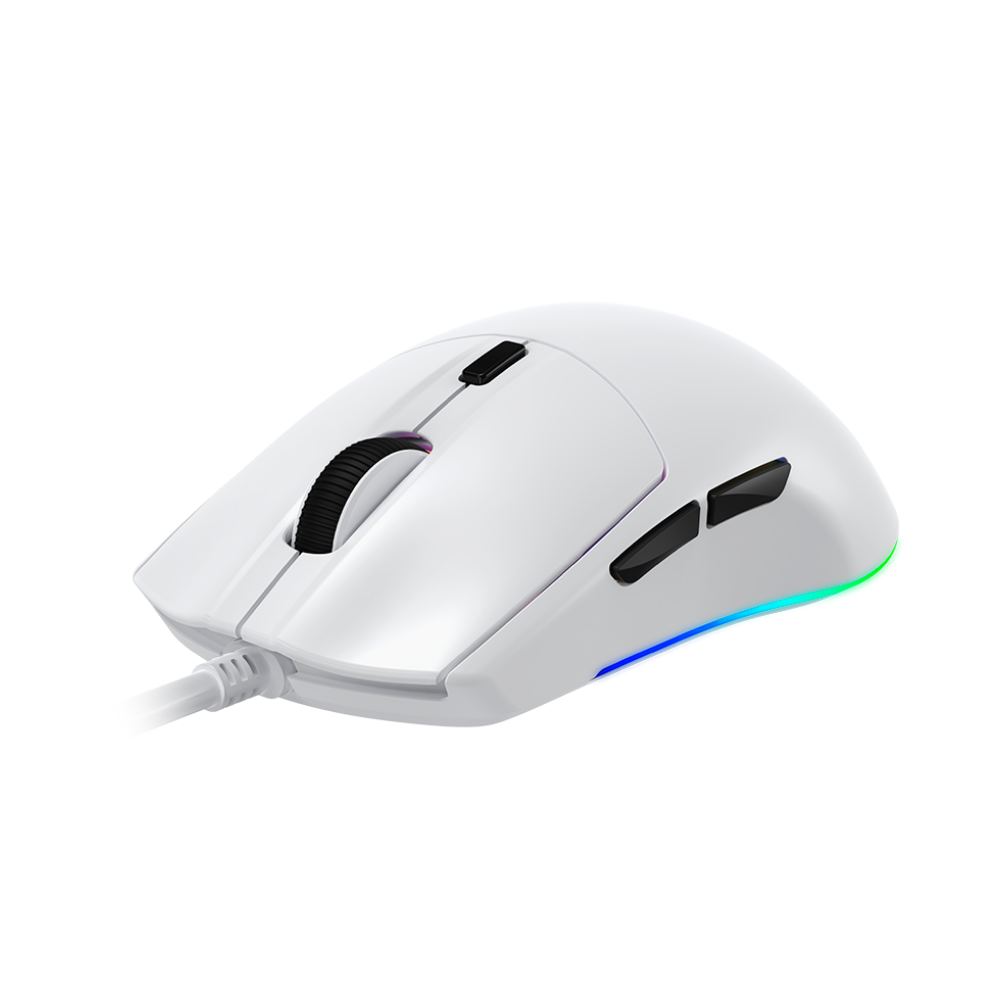 Mouse Gamer Ergonómico Balam Rush Drift Plus MG3, 7.200DPI, Blanco.