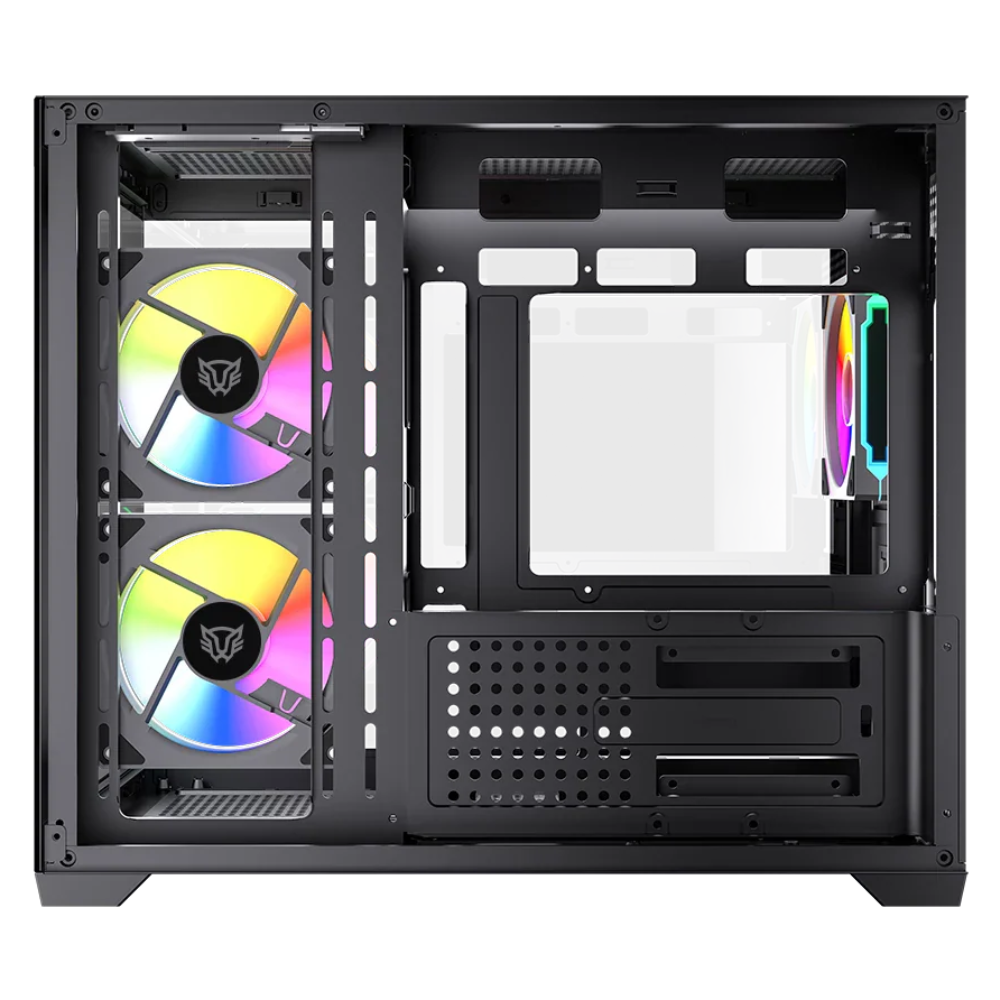 Gabinete Balam Rush Tank Core Ultra GM925, ATX, Incluye 4 ventiladores 120mm, Negro