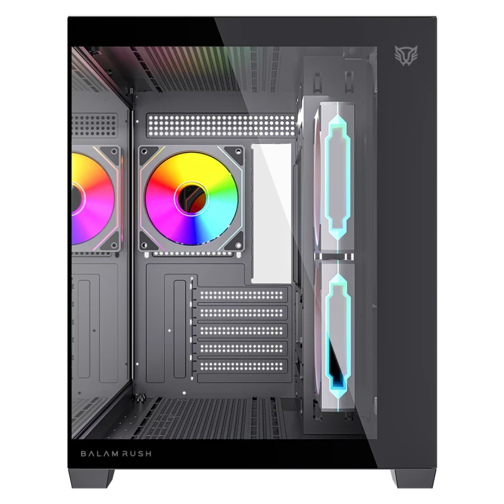 Gabinete Balam Rush Tank Core Ultra GM925, ATX, Incluye 4 ventiladores 120mm, Negro