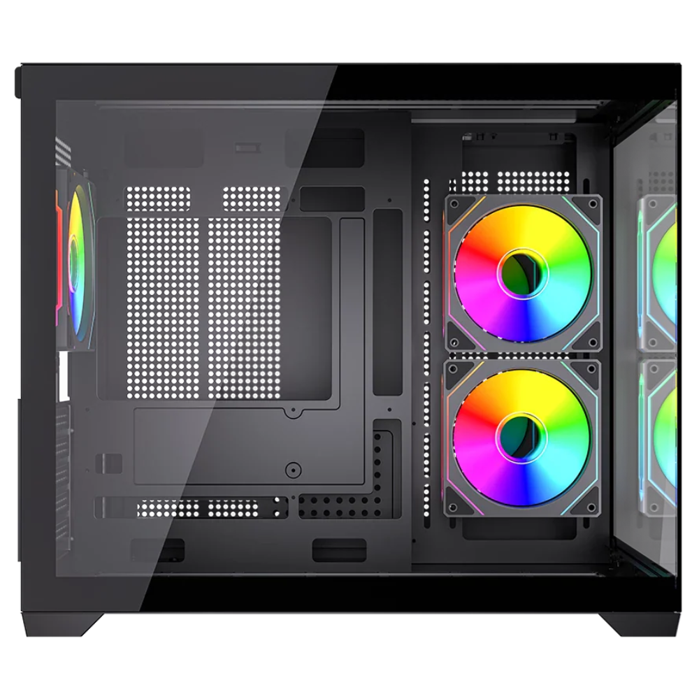 Gabinete Balam Rush Tank Core Ultra GM925, ATX, Incluye 4 ventiladores 120mm, Negro