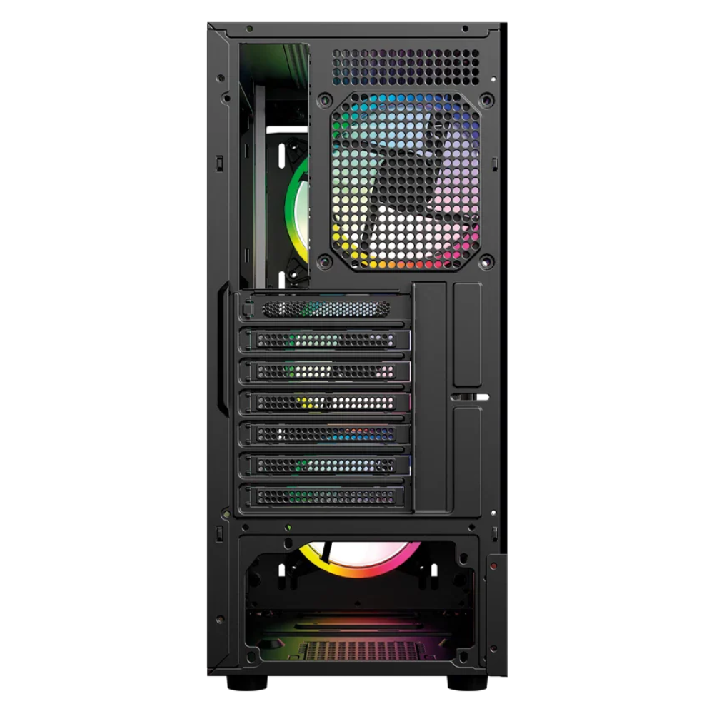 Gabinete Balam Rush Dragonfly Ventra GM570 | Max ATX | Incluye 4 ventiladores de 120mm | Negro