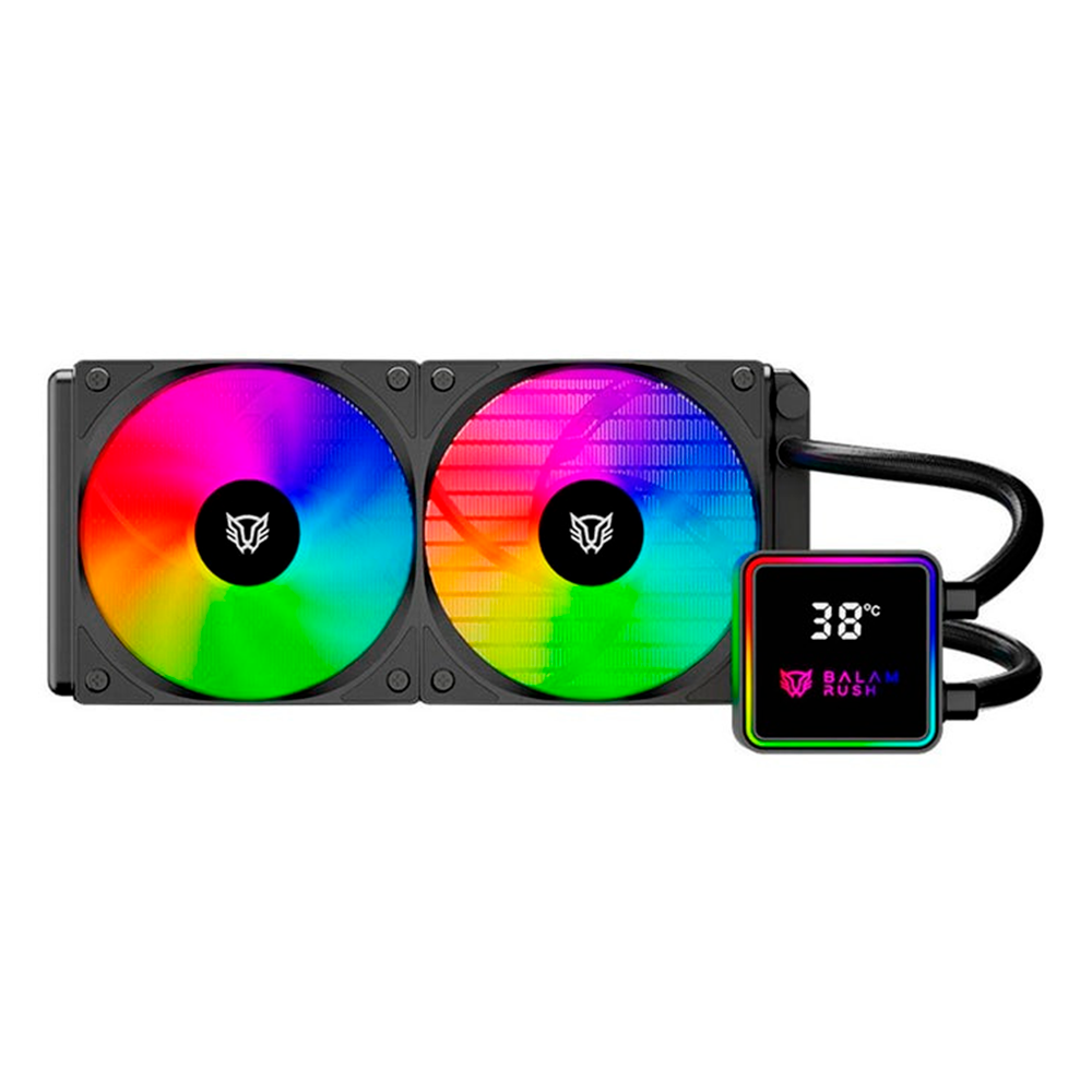 Enfriamiento Líquido Balam Rush Cryo Prism, 2x120mm, Argb, Negro