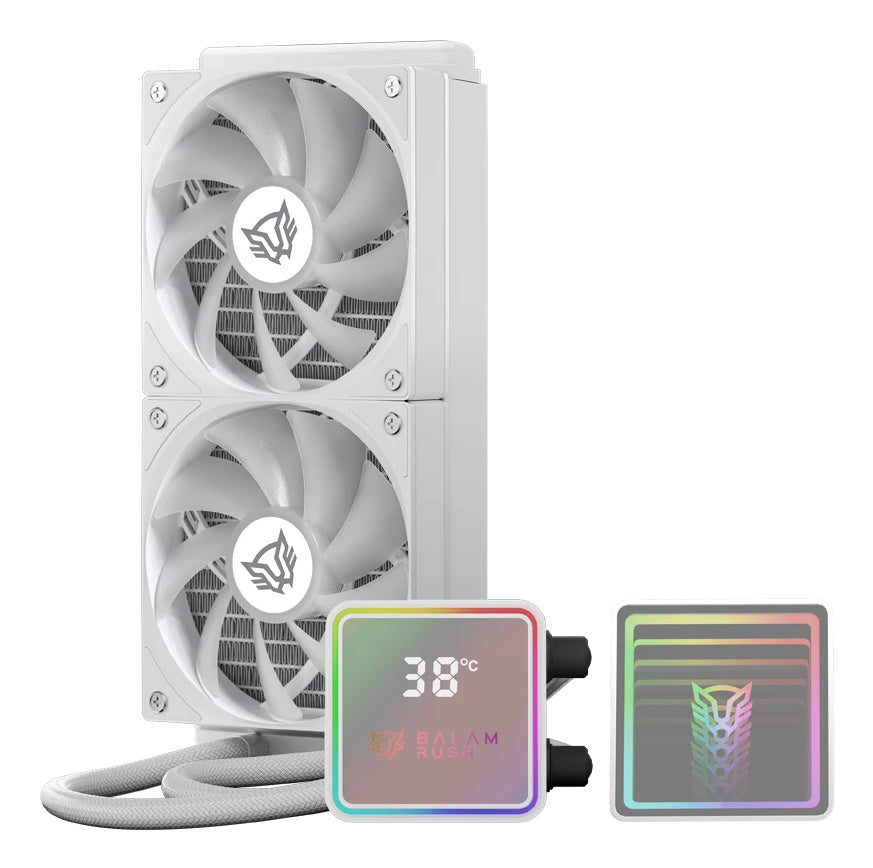 Enfriamiento Líquido Balam Rush Cryo Prism 240 Ice, 2x120mm, Blanco