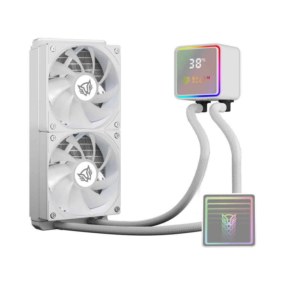 Enfriamiento Líquido Balam Rush Cryo Prism 240 Ice, 2x120mm, Blanco