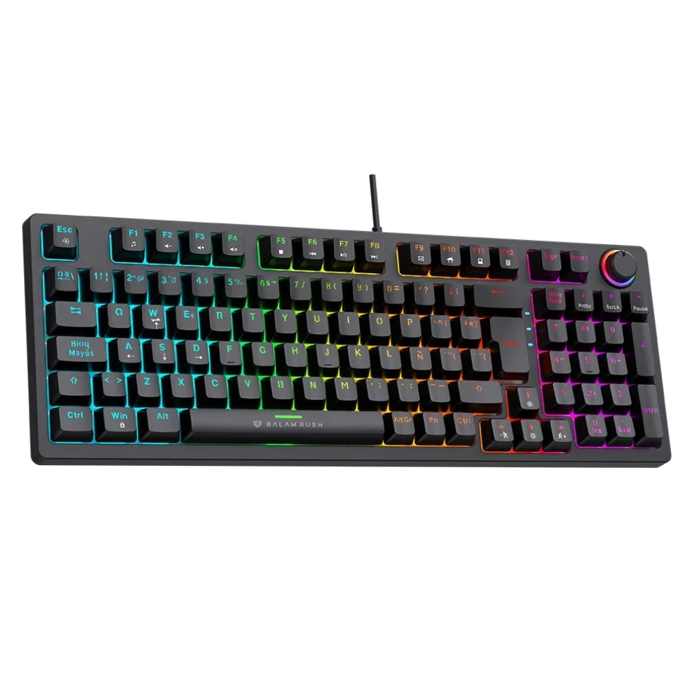 Teclado Alámbrico Balam Rush Dominate X Pro GK777, Teclado 90%, Mecánico, Negro.