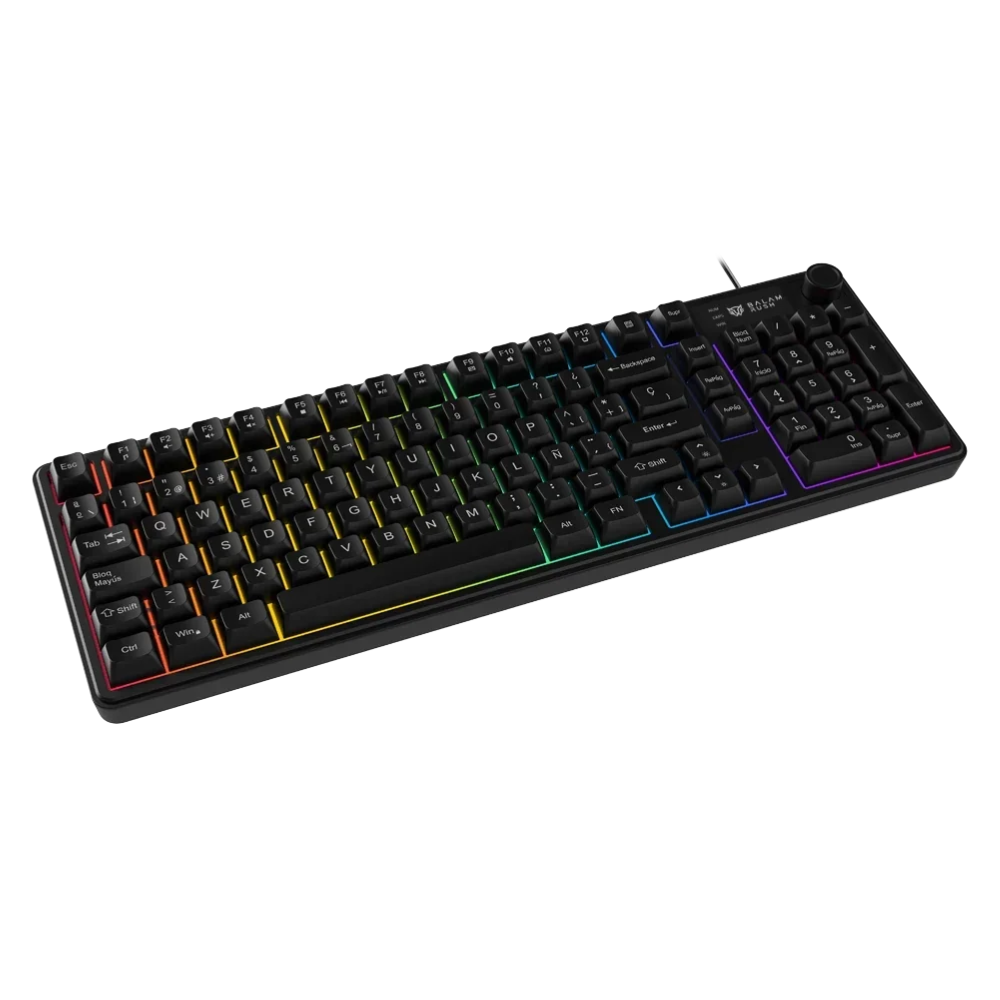 Teclado Alámbrico Balam Rush Balrak Pro KG490, Retroiluminación, Antighosting, Negro