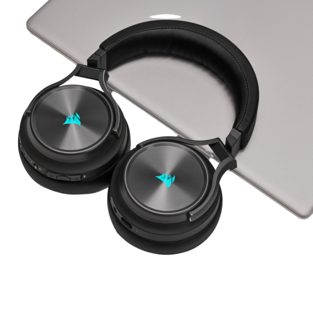 Audífonos Corsair Virtuoso RGB Wireless XT | Alambrico-Inalambrico, 3.5mm-USB, Negro