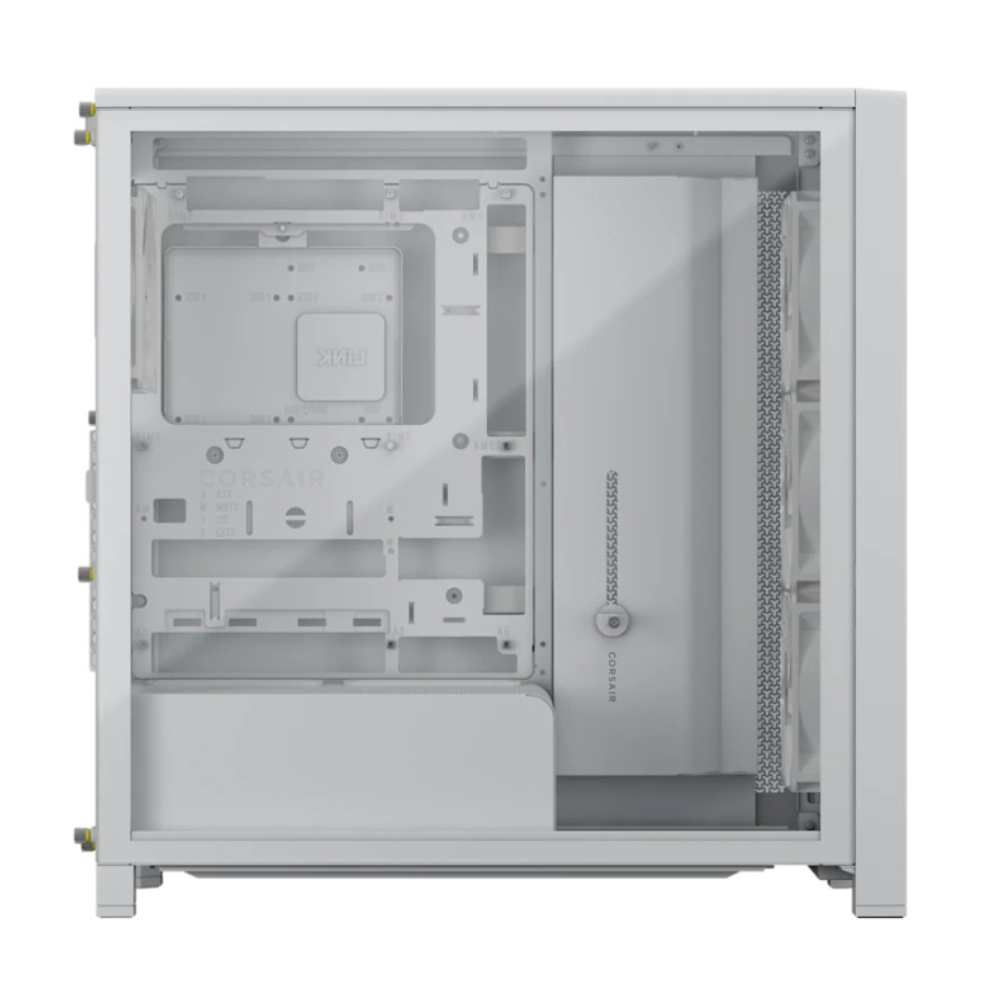 Gabinete Corsair Frame 4000D Wood RS, Midi-Tower, Blanco y Roble.
