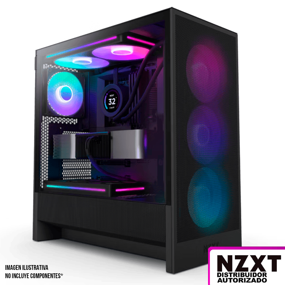 Gabinete Nzxt H5 Flow Edition Mid-Tower, Atx, Negro