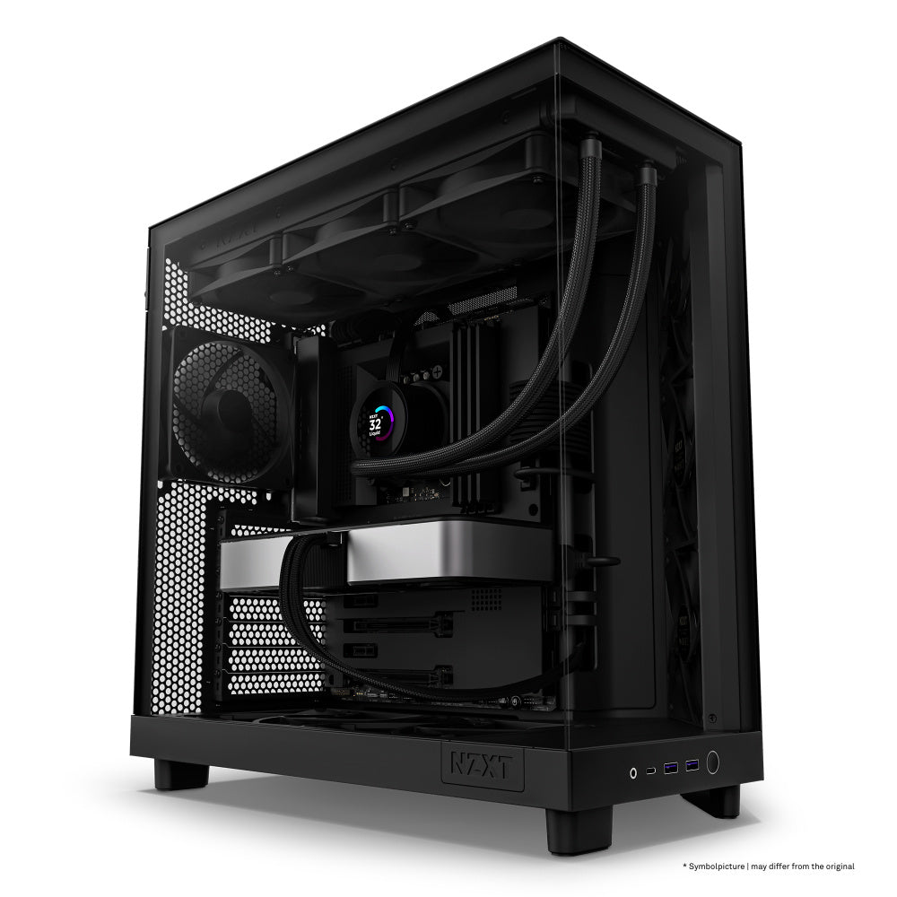 Gabinete NZXT H6 Flow Edition Compact Dual-Chamber, ATX, Negro
