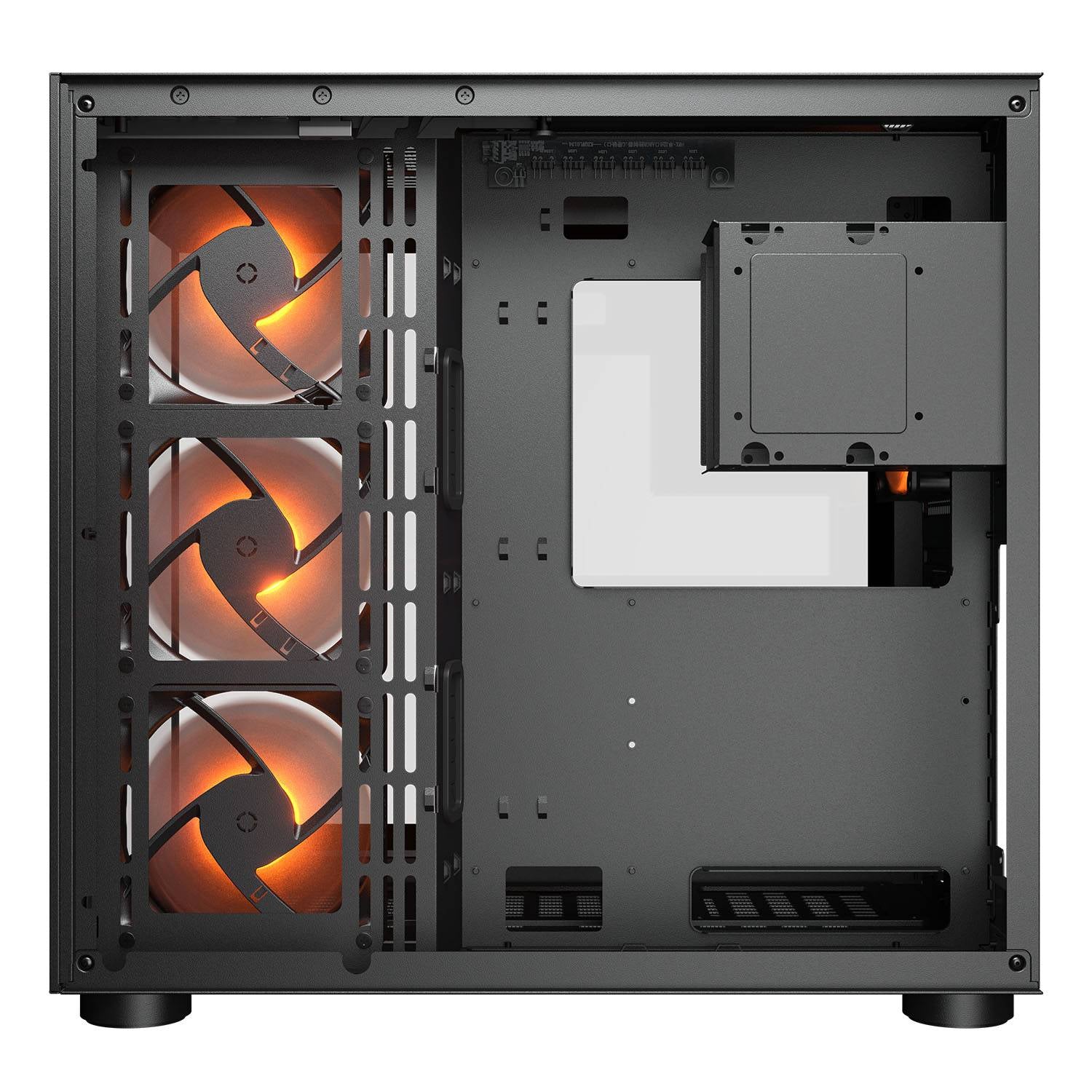 Gabinete Cougar FV150 RGB Black, Incluye 4 ventiladores, Negro.