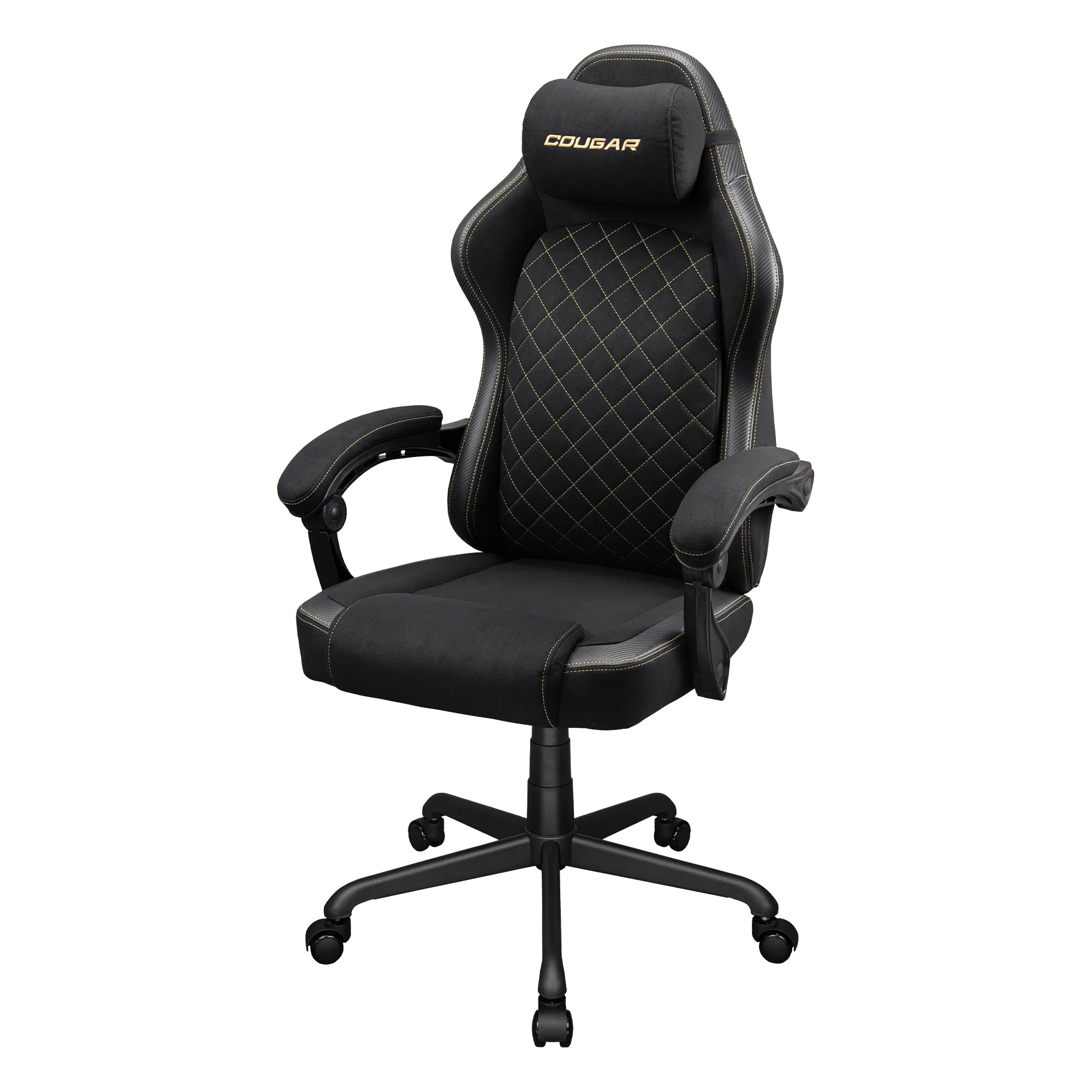 Silla Cougar Gamer Ergonómica Fusion Ex Gold F, Ergonomica, hasta 120Kg., Negro-Oro.