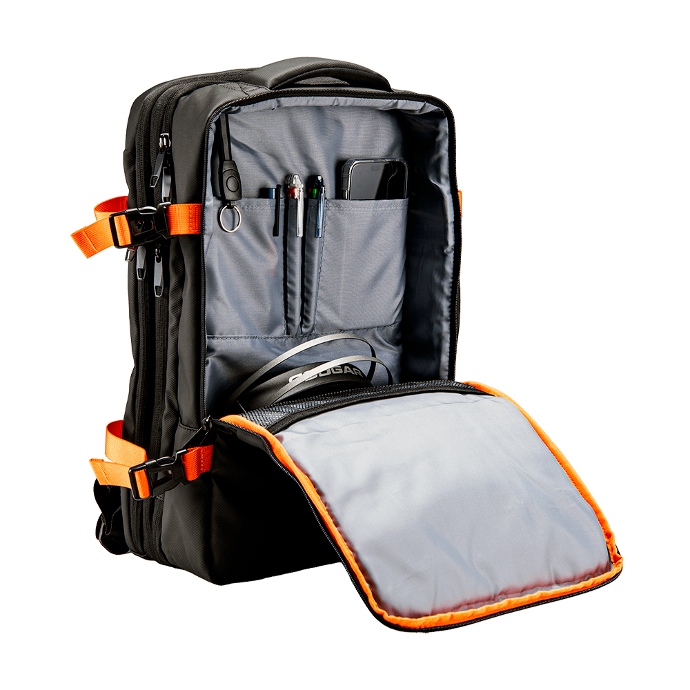 Mochila Cougar De Viaje Vanguard, resistente al agua, Negro.