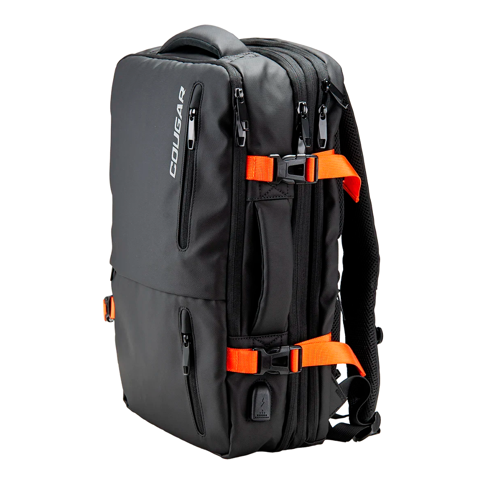 Mochila Cougar De Viaje Vanguard, resistente al agua, Negro.