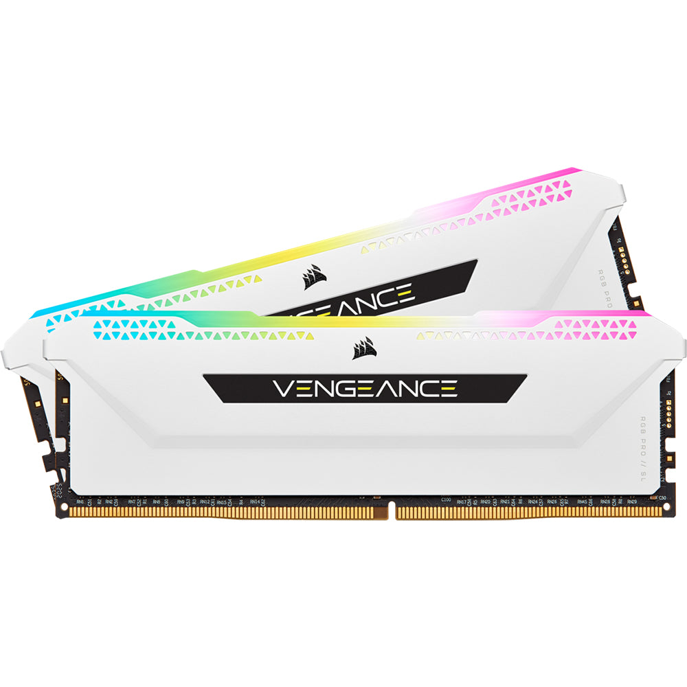 Kit de Memoria RAM Corsair Vengeance 16GB(2X8GB), DDR4, 3600MHz,CL18, RGB, Blanco